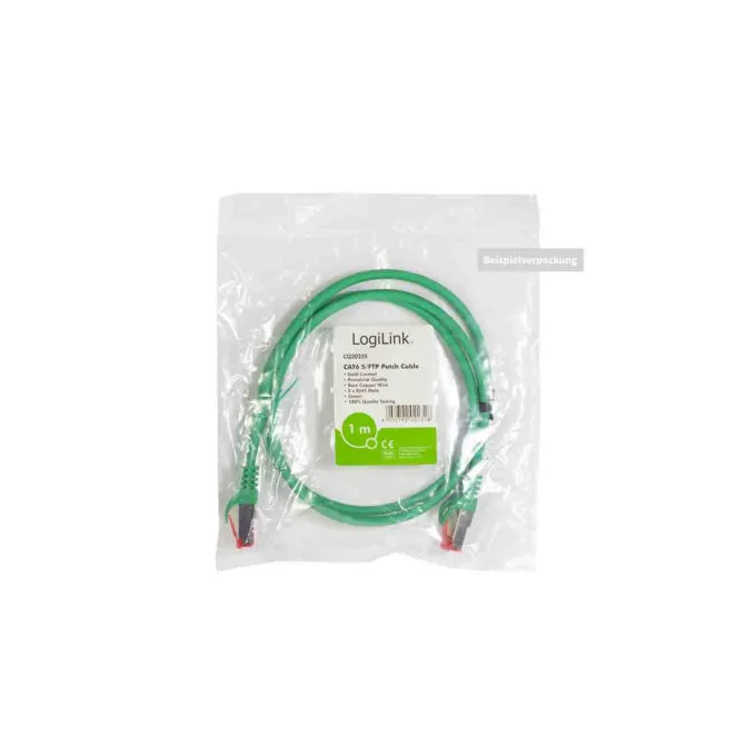 CQ2025S 0.5m Cat6 GREEN SFTP PATCH CABLE PRIMELINE LOGILINK — image 2