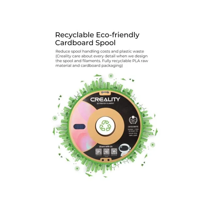CREALITY CR-PLA Matte Gypsum White, 3D Printer Filament 1 kg Spool,1.75mm - 3301010296 - Matte Gypsum White — image 7