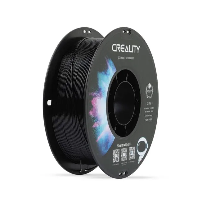 Creality CR-TPU Black 3D Printer Soft Adhesive Filament 1kg 1.75 - CR-TPU - Black, 1.75mm — image 1