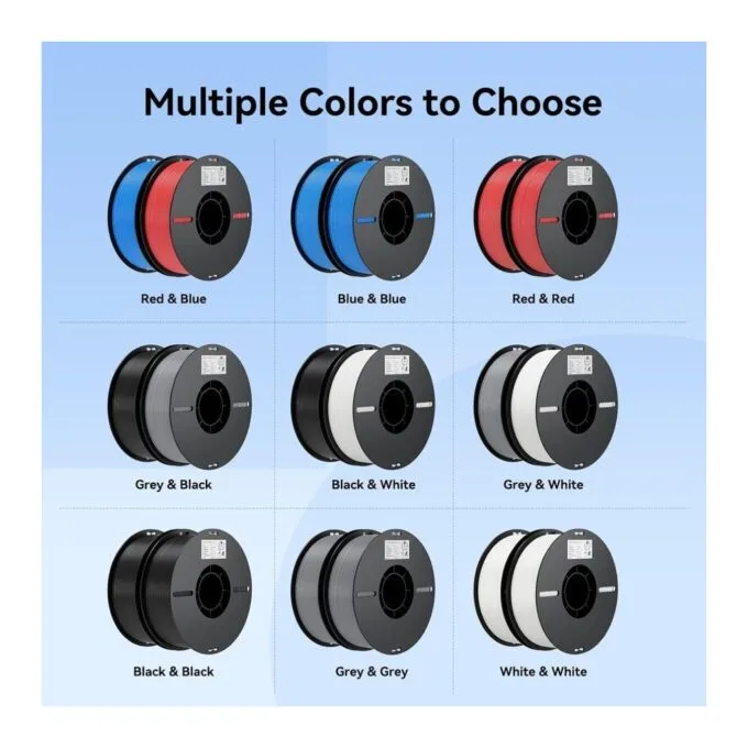 Creality EN-PLA Value Pack - 3301010476 - Black, 1.75mm PLA filament, four spools (4x spools) 4kg — image 8