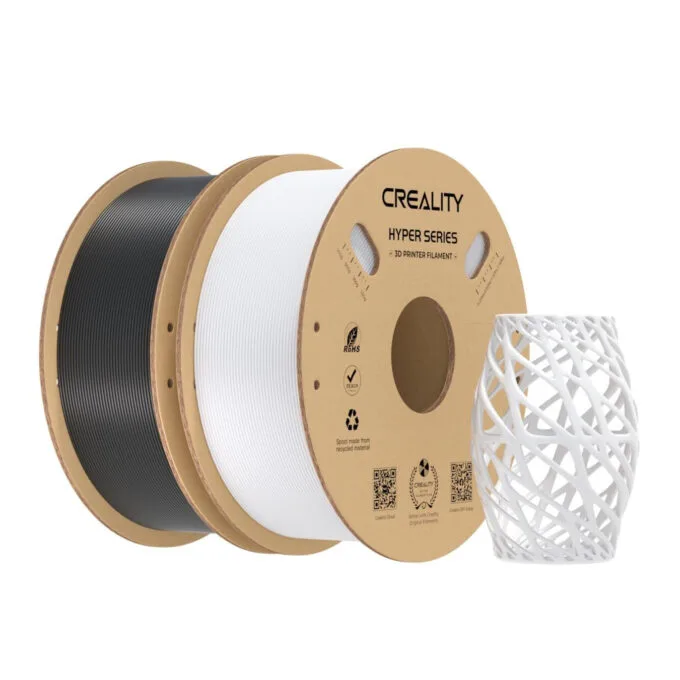 Creality Hyper-PETG Value Pack 2kg Black & White 3D Printer Filament, fast print, 2kg 1.75 — image 1
