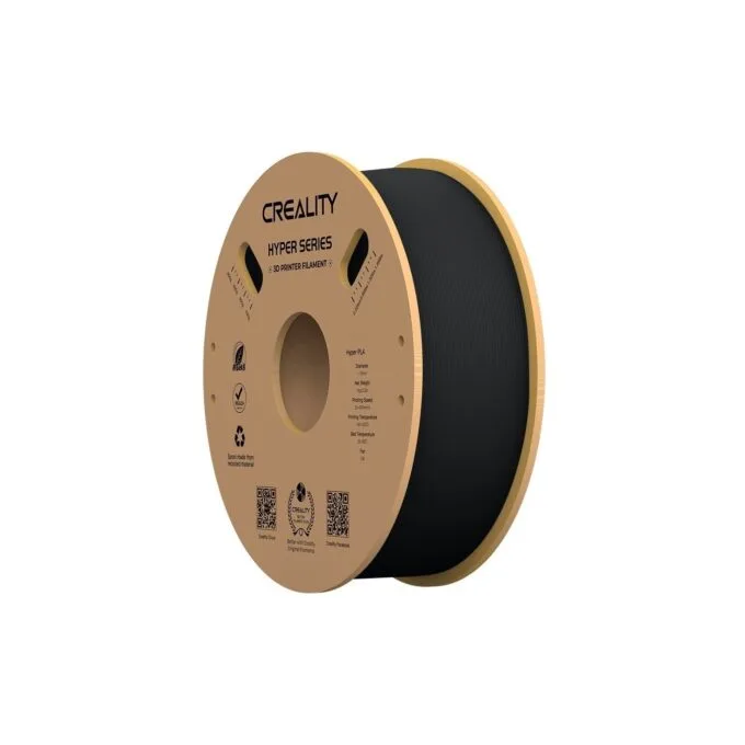 Creality Hyper PLA Filament - Black - 1.75mm, 1 kg Spool - High-Speed 600 mm/s, Precise Diameter — image 1