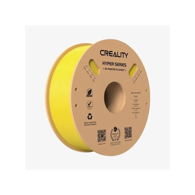 Creality Hyper PLA Yellow Filament - High-speed PLA, 1.75mm, 1 kg spool — image 1
