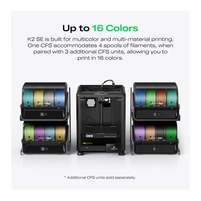 CREALITY K2 SE COMBO - with CFS FDM Semi Enclosed 3d Printer 500mm s multicolor 220x215x245mm — image 5