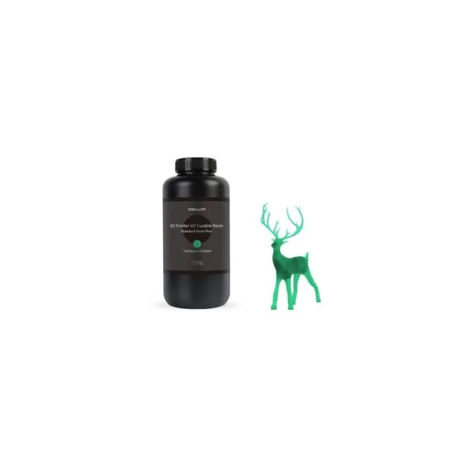 Creality Resin Plus Transparent Green 1kg - Standard Rigid Resin for LCD/DLP 3D Printers — image 1