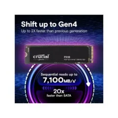 Crucial P310 500GB M.2 NVMe SSD - PCIe 4.0 x4 6600 MB/s - CT500P310SSD8