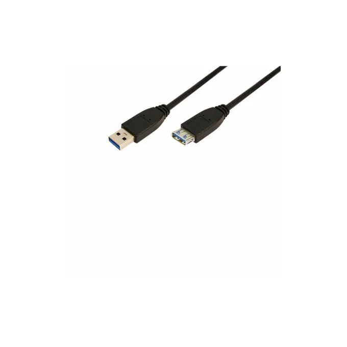 CU0042 2m USB3.0 A-A M F BLK CABLE LOGILINK — image 1