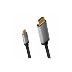 CUA0101 1.8m 4K USB3.2 TYPE-C TO HDMI M ALUMINUM ADAPTER BLK GREY LOGILINK