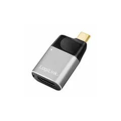 CUA0203 4K PD USB3.2 TYPE-C TO HDMI + USB TYPE-C ALUMINUM ADAPTER BLK GREY LOGILINK