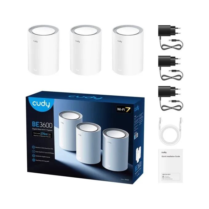 Cudy M3600 BE3600 Wi-Fi 7 Mesh System 3-Pack - 3.6Gbps Dual-Band — image 3