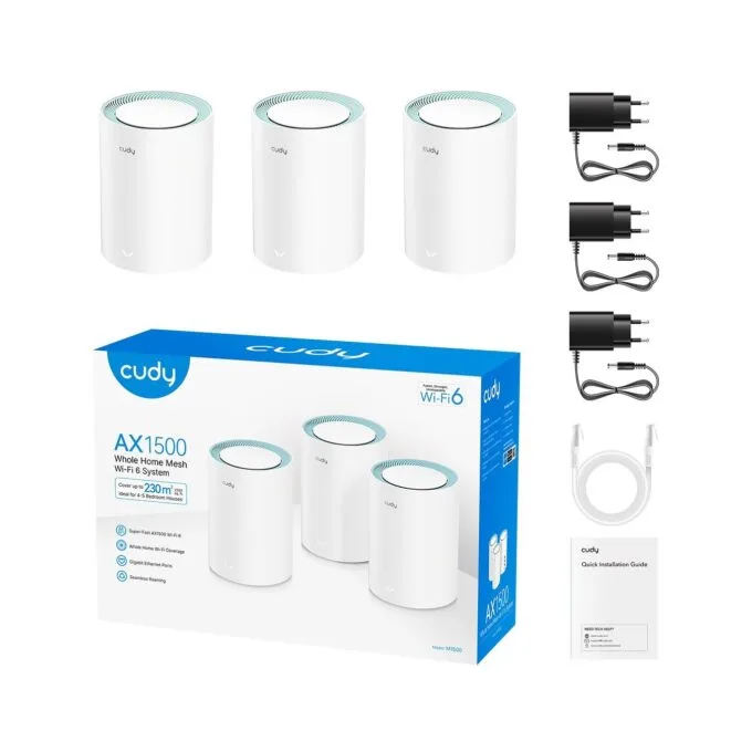 Cudy Mesh AX1500 Dual Band Gigabit Wi-Fi 6 3-Pack - M1500 — image 2