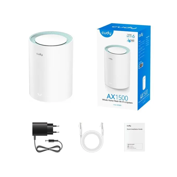 Cudy Mesh AX1500 Dual Band Gigabit Wi-Fi 6 Addon - M1500 - AX1500 Dual Band Gigabit Wi-Fi 6 Addon — image 2