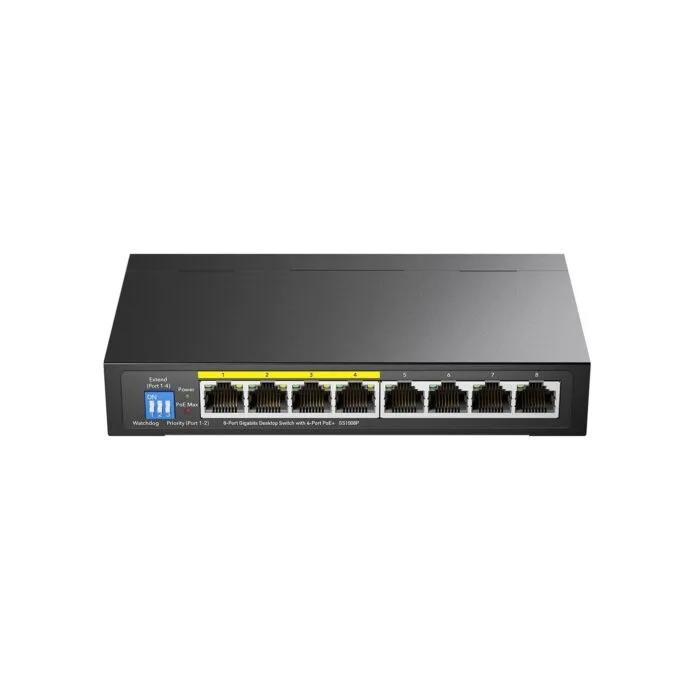 Cudy Switch PoE Gigabit - GS1008P - 4PoE + 4GbE Uplink 60W — image 1