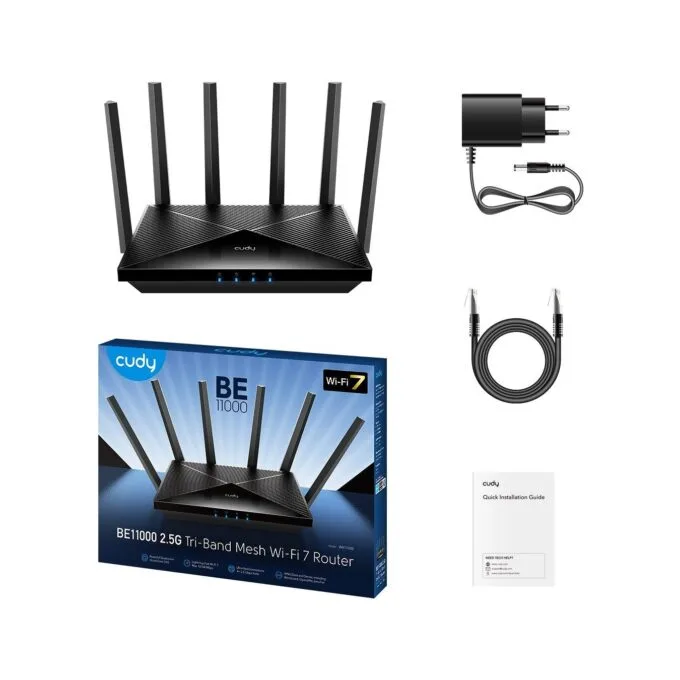 Cudy WR11000 BE11000 2.5G Tri-Band Wi-Fi 7 Mesh Router — image 3