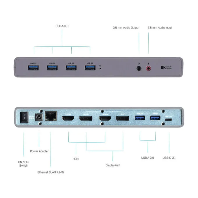 D I-Tec USB 3.0 USB-C 5K Universal Dual Docking Station — image 11
