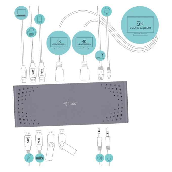 D I-Tec USB 3.0 USB-C 5K Universal Dual Docking Station — image 12