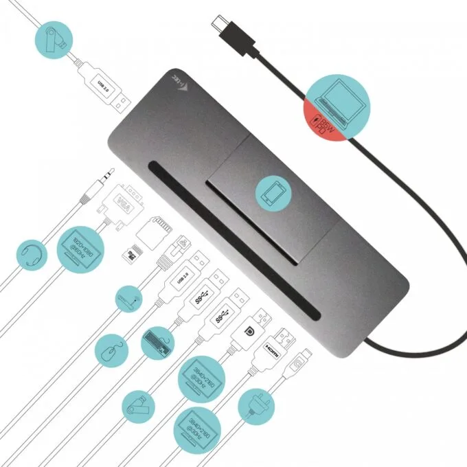 D I-TEC USB-C 3XLCD DOCK W PD85W - USB-C Dock with 85W PD, supports up to 3 displays — image 12