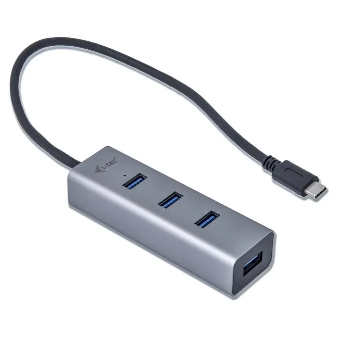 D I-TEC USB-C METAL 4-PORT HUB - USB-C Upstream, Aluminum Body — image 2
