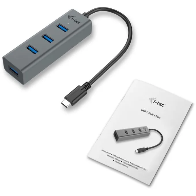 D I-TEC USB-C METAL 4-PORT HUB - USB-C Upstream, Aluminum Body — image 6