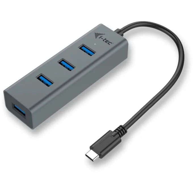 D I-TEC USB-C METAL 4-PORT HUB - USB-C Upstream, Aluminum Body — image 1