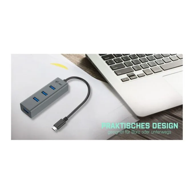 D I-TEC USB-C METAL 4-PORT HUB - USB-C Upstream, Aluminum Body — image 8