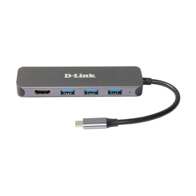 D-Link 5-in-1 USB-C Hub - DUB-2333 - HDMI 4K, 60W Power Delivery, 3x USB-A, USB-C, Grey — image 2