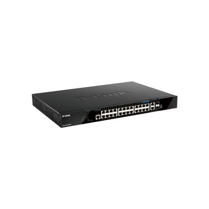 D-Link DGS-1520-28MP/E - 28-Port L3 Smart Managed PoE+ Switch, 370W Budget, Black, 1U Rackmount — image 1