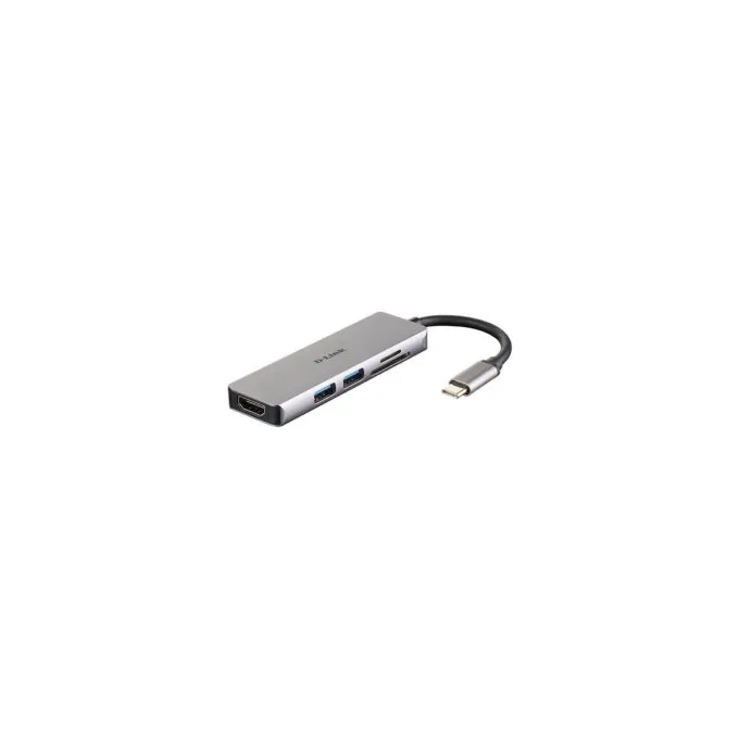 D-Link DUB-M530 USB-C 5-in-1 Hub - Aluminium, 4K HDMI, SD/microSD Reader, 2x USB-A, USB 3.2 Gen1 — image 1