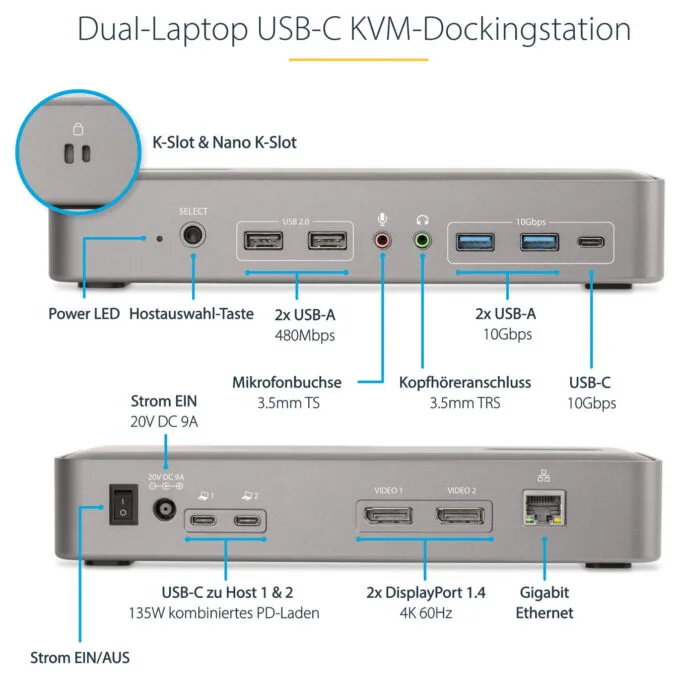 D StarTech 129UE-USBC-KVM-DOCK — image 13