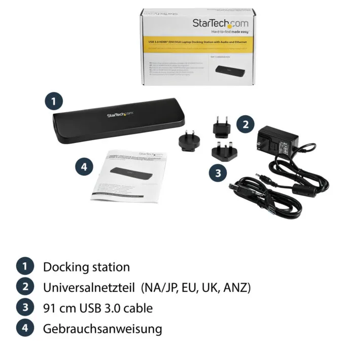 D StarTech DUAL VIDEO USB 3.0 LAPTOP DOCK — image 3