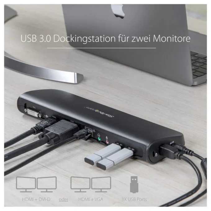 D StarTech DUAL VIDEO USB 3.0 LAPTOP DOCK — image 8