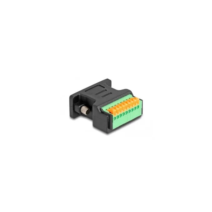 D-Sub 9 Pin Socket to Terminal Block Adapter - with push button — image 2