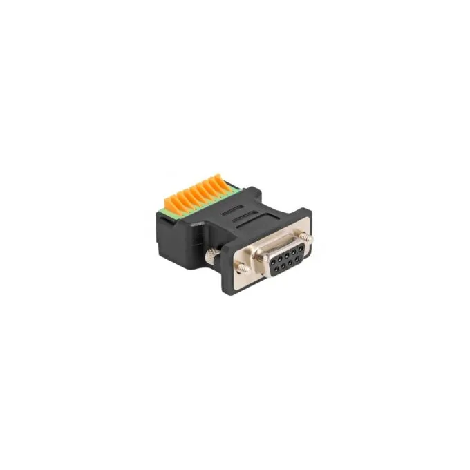 D-Sub 9 Pin Socket to Terminal Block Adapter - with push button — image 1