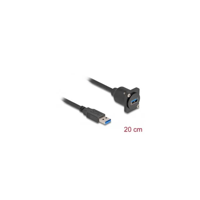 D-Type USB 3.2 Gen 1 Cable - USB-A Male to USB-A Female — image 2