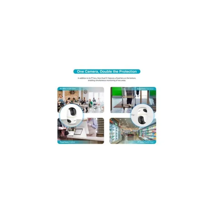 Dahua IP Indoor 5.0MP Wifi PT Dome - H5D-5F - Dual Lens — image 4