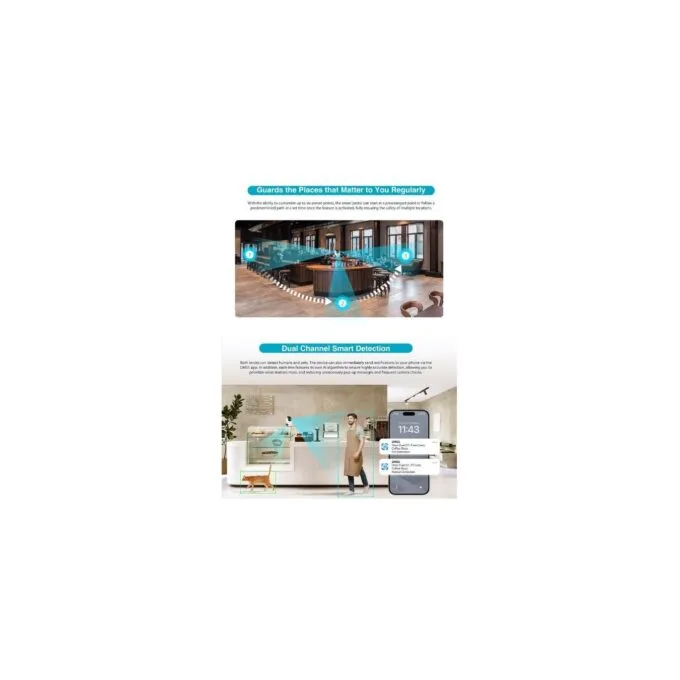 Dahua IP Indoor 5.0MP Wifi PT Dome - H5D-5F - Dual Lens — image 6