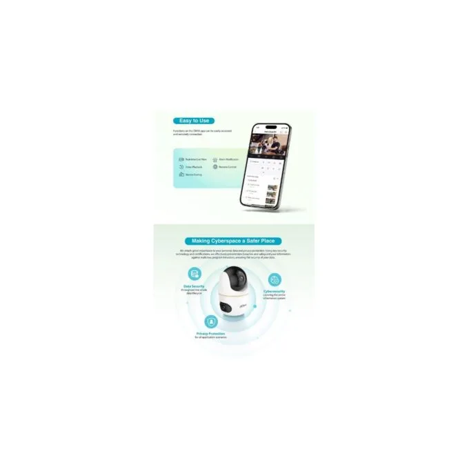 Dahua IP Indoor 5.0MP Wifi PT Dome - H5D-5F - Dual Lens — image 9
