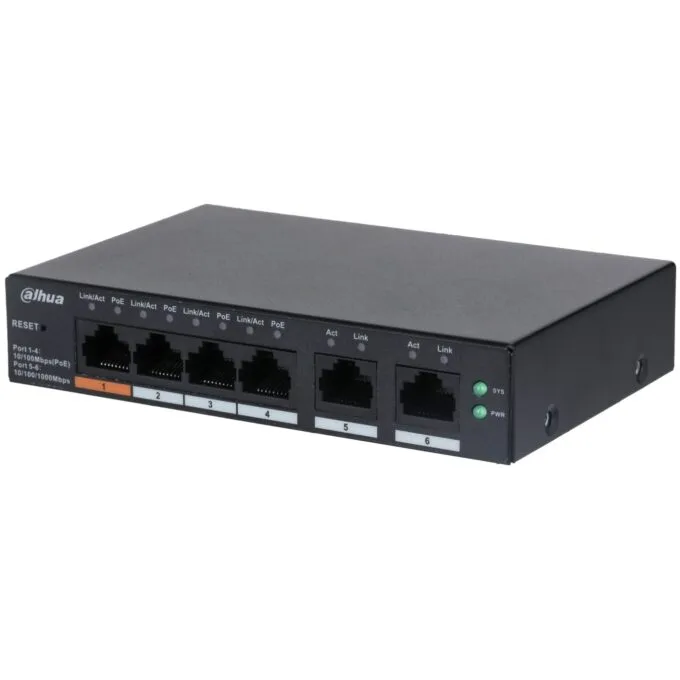 Dahua PoE Cloud Gigabit Switch - CS4006-4GT-60 - 4port +2UP 60W — image 1