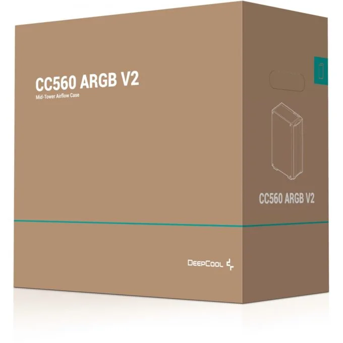 DeepCool CC560 ARGB V2 Mid Tower PC Case - Black — image 5