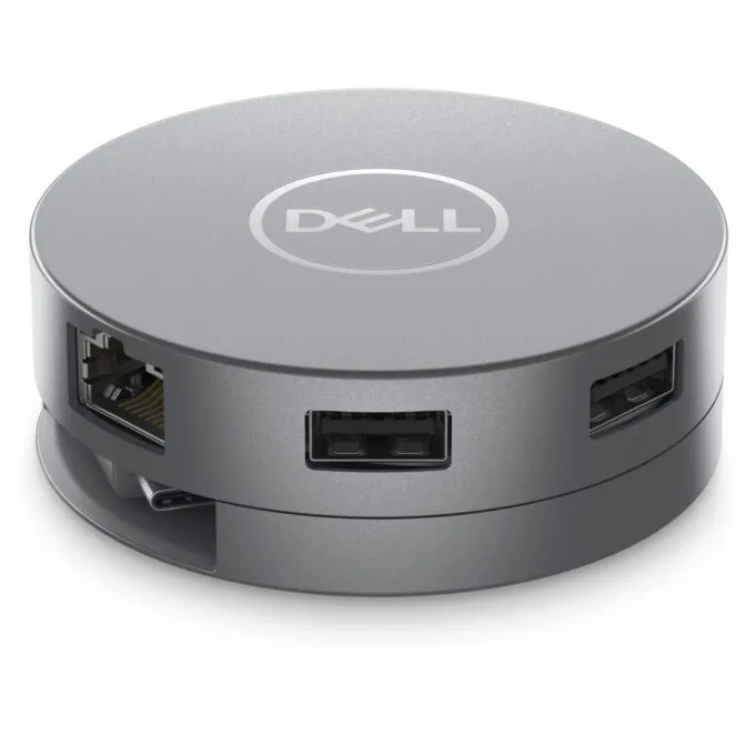 Dell DA305 USB-C 6-in-1 Multiport Adapter - HDMI, DisplayPort, VGA, 2x USB-A, USB-C, Gigabit Ethernet, 90W - Silver — image 3