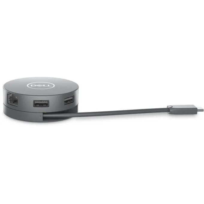 Dell DA305 USB-C 6-in-1 Multiport Adapter - HDMI, DisplayPort, VGA, 2x USB-A, USB-C, Gigabit Ethernet, 90W - Silver — image 6