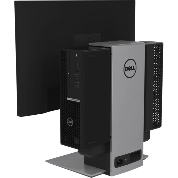 Dell OptiPlex Stand - OSS21 - Silver, Height-Adjustable Freestanding Monitor Stand, Fits up to 27" (68.6 cm), 5.7 kg Capacity — image 20