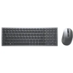 Dell Pro Plus Compact Keyboard & Mouse - KM7120W - German QWERTZ, Grey Titanium, Wireless
