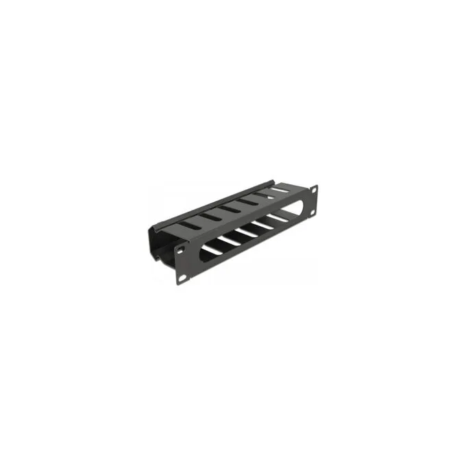 Delock 10? Kabelmanagement Rangierpanel mit Öffnung 1 HE schwarz — image 2