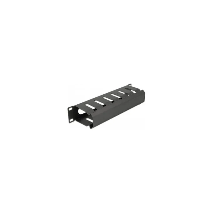 Delock 10? Kabelmanagement Rangierpanel mit Öffnung 1 HE schwarz — image 1