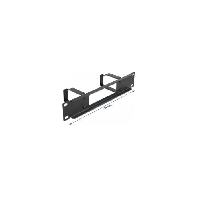 Delock 10? Kabelmanagement Rangierpanel mit Öffnung und 2 Bügeln 1 HE schwarz — image 2