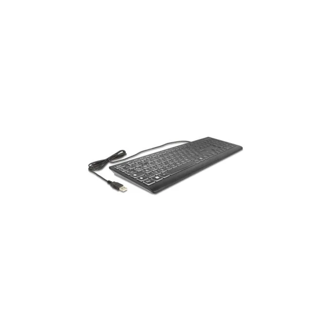 DELOCK 12170 - Wired USB Mechanical Keyboard (QWERTZ German) Black, RGB Backlight, XXL Keycaps, 1.5m Cable — image 2