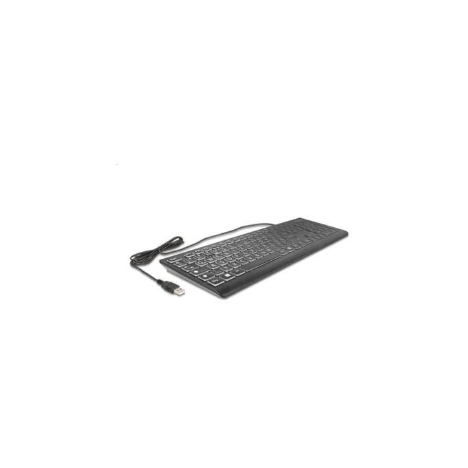 DELOCK 12170 - Wired USB Mechanical Keyboard (QWERTZ German) Black, RGB Backlight, XXL Keycaps, 1.5m Cable — image 1