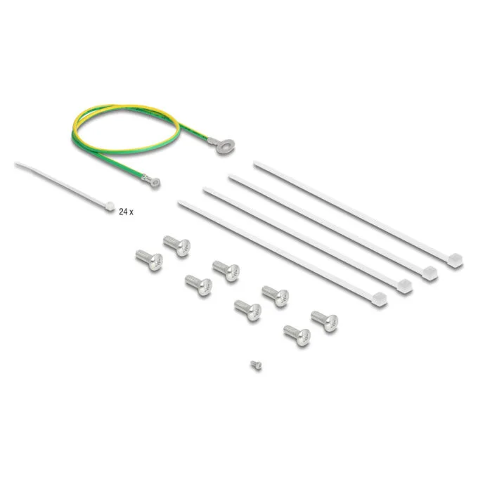 Delock 19? Kabelabfangschiene für Netzwerkkabelverbinder mit LSA Anschluss 24 Port Metall — image 3