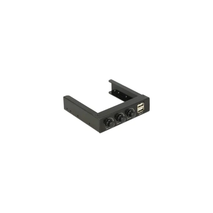 Delock 3.5' Front Panel to 2 x USB 2.0 and fan control - Anschlüsse am vorderen Bedienfeld des Speicherschachts - USB ... — image 1
